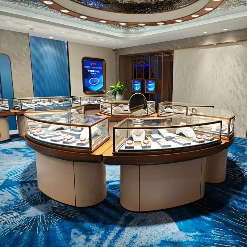 Стеклянный дисплейный стол