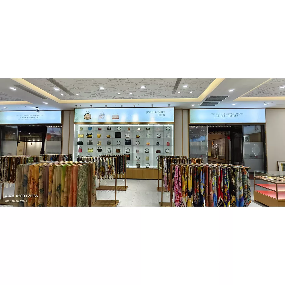 Стеллаж для выставки товаров женской одежды из нержавеющей стали